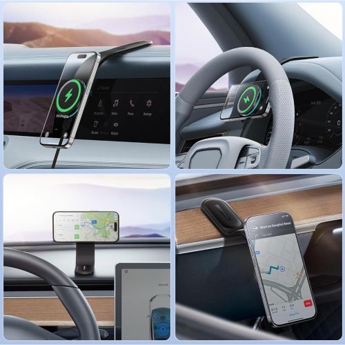 Автомобильный Держатель для телефона с беспроводной зарядкой MagSafe Magnetic Wireless car charger 15W