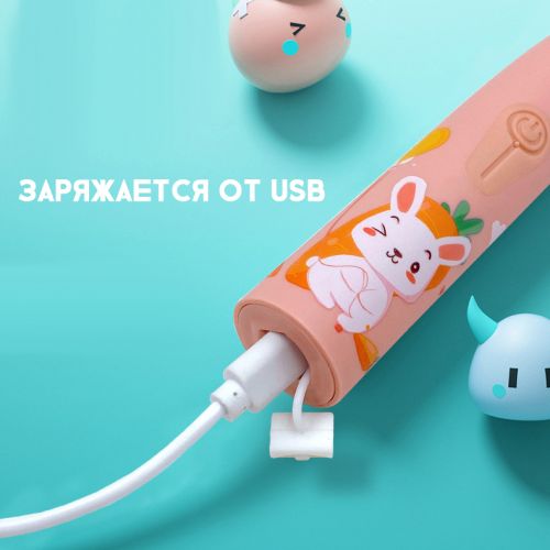 Детская электрическая зубная щетка Sonic Electric toothbrush + 8 насадок