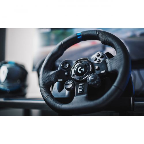 Игровой руль Logitech G923 Racing Wheel с педалями для PS4,PS5,XBOX,PC