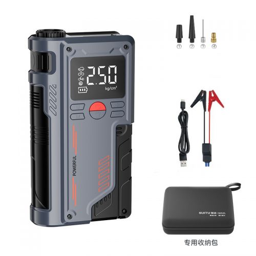 Пусковое зарядное устройство Jump Starter + компрессор для накачки колес Power Machine T700 8000 Mah