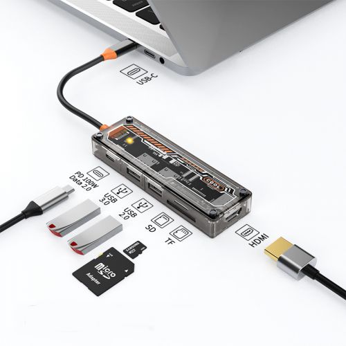 Адаптер-переходник Docking Station 6 in 1 USB Type-C Hub