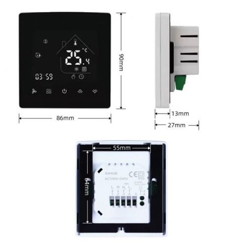 Терморегулятор для электрического водяного теплого пола X5-GC WiFi