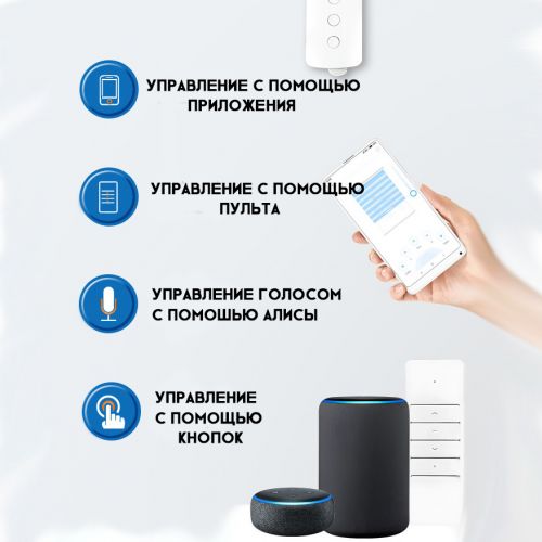 Электропривод для рулонных штор и жалюзи TM616EGWT WiFi + Пульт