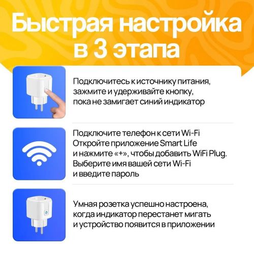 Умная розетка Smart Plug 20A WiFi