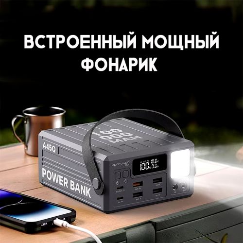 Внешний аккумулятор Power Bank Konfulon Outdoor 100000 Mah 22.5W