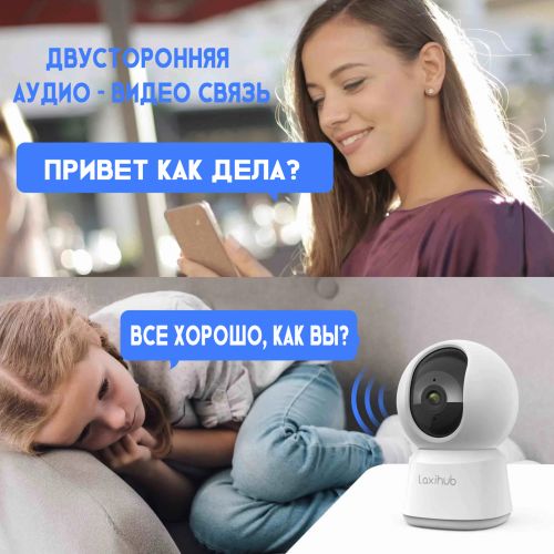 Домашняя WiFi Камера Видео наблюдения Laxihub Security Camera P2